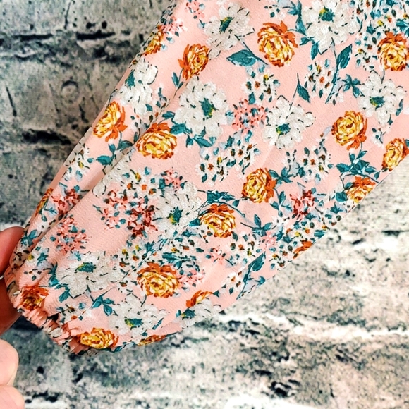 Wild Fable | Gypsy Boho Prairiecore Pink Floral Kimono Duster - Picture 5 of 10